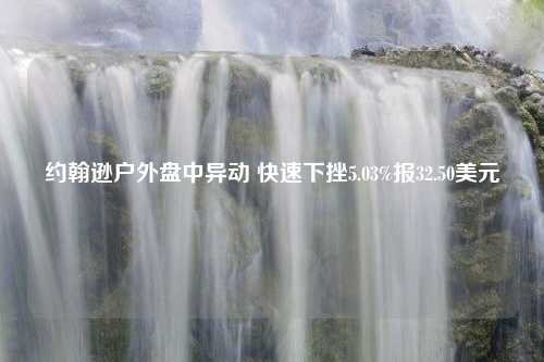 约翰逊户外盘中异动 快速下挫5.03%报32.50美元