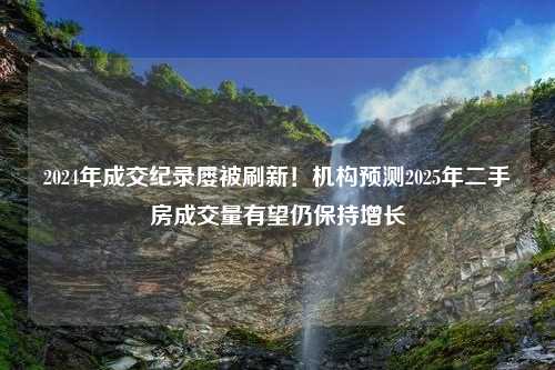 2024年成交纪录屡被刷新！机构预测2025年二手房成交量有望仍保持增长